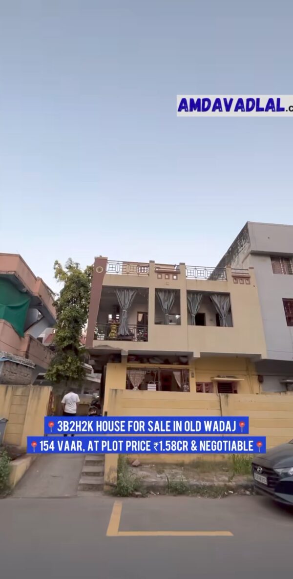 3b2h2k house for sale in ahmedabad old vadaj new chandranagar society